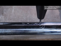 Perfect Laser Dot peen markering machines PEQD-030E markering Logo op 32mm roestvrijstalen buis