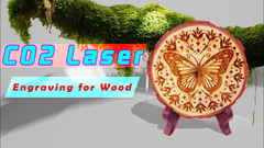 CO2 lasergraveringsmachine voor hout.