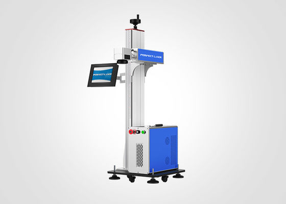 50w 100w Metalen Plastic Fiber Laser Marker Online vliegen met Air Cooling